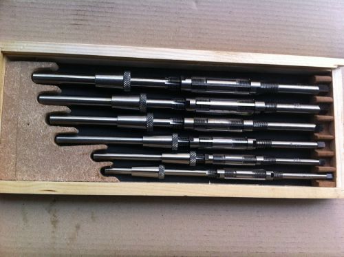 Hss adjustable hand reamer with pilot guide 6 pcs set 15/32&#034; - 27/32&#034; - hss for sale