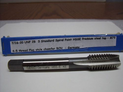 7/16-20 unf 2b standard 3 spiral point tap hsse premium steel – m79 for sale