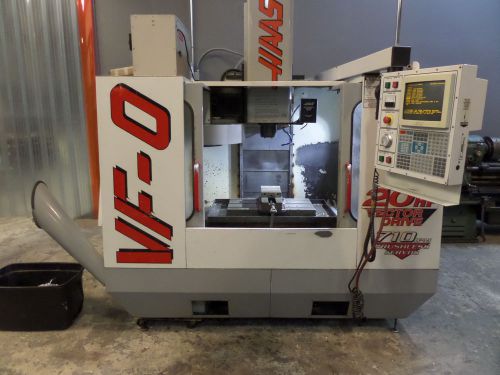 1998 haas vf-0 cnc mill 20&#034;x16&#034; vmc 20 hp high torque 710ipm (vf-o) prog. cool for sale