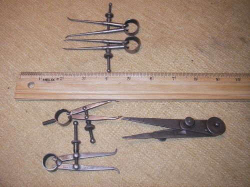 LOT 5: SMALL INSIDE/OUTSIDE CALIPERS STARRETT,Brown &amp; Sharpe, Mass Tool