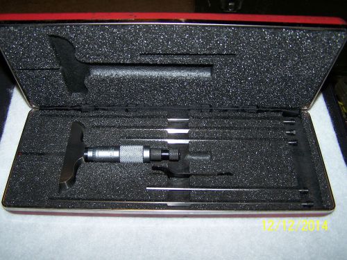 STARRETT DEPTH BLADE MICROMETER 0-6&#034; NUMBER 449 + BOX. MACHINIST TOOL USA