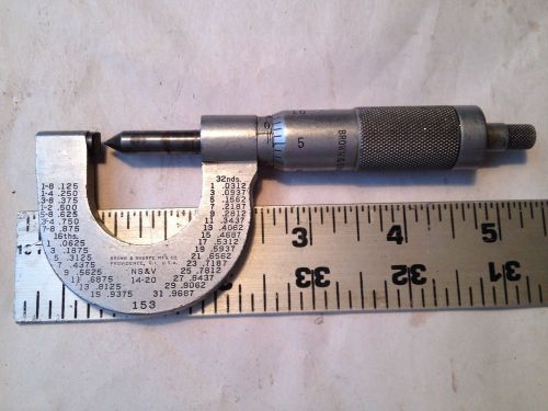 MACHINIST LATHE TOOL BROWN &amp; SHARPE MICROMETER NS &amp; V #14-20