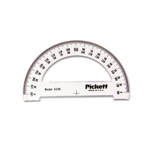 Chartpak Protractor, Acrylic, 6&#034;&#034; Ruler Edge, Transparent Tinted