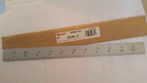 STARRETT C-604R12 Steel Rule  Spring Tempered -12 In