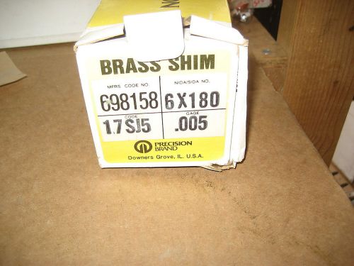 PRECISION 698158 6&#034;X180X.005 BRASS SHIM STOCK(LW1328-1)