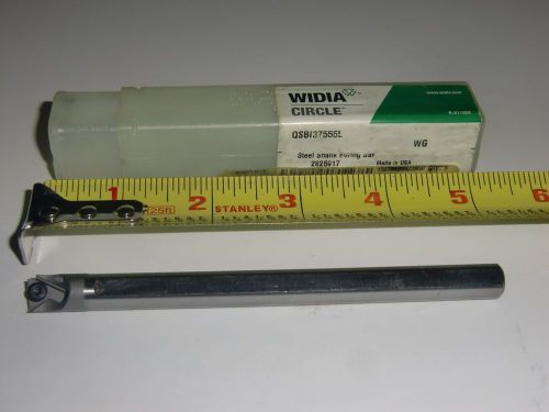 WIDIA CIRCLE QSBI37555L STEEL BORING BAR 5&#034; LONG COOLANT THRU