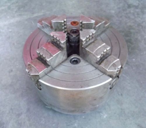 Bison 8&#034; 4-Jaw Independent Chuck model: 7-850-0800 &amp; Back Plate