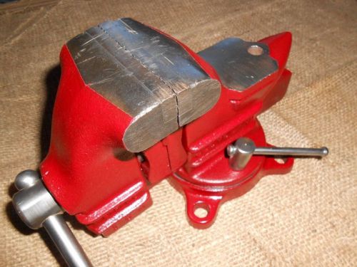 Vintage Columbian USA Vise, No. C43, 3&#034; Jaws, Pipe Holders, Anvil, Swivel Base