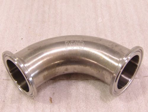 Sanitary elbow 90 ell 1  1/2 &#034; CIP tri-clover type 316SS