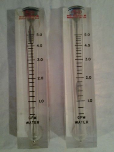 2- Dwyer  Flowmeter  VFB Series  VFB-86-SSV-PF  0-5.0 GPM Water  100 PSIG