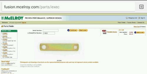 MCELROY PIPE FUSION MACHINE 2LC LINK PART # 218001 NEW!