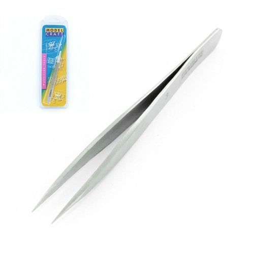 120mm #3 Tweezers Stainless Steel Fine Tip Sharp Anti-Magnetic Anti-Acid Small