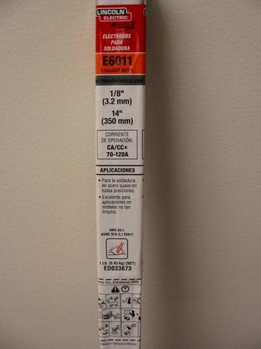 Lincoln Electric E6011 Stick Electrode 1/8&#034; x 14&#034; x 1 lb - ED033673