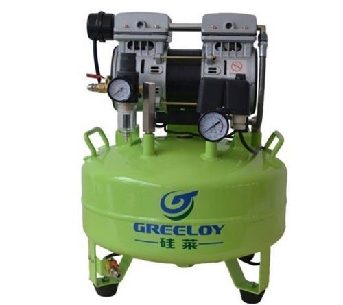 Dental Noiseless Oil Free Oilless Air Compressor Medical Motor 24L Tank 600W CE