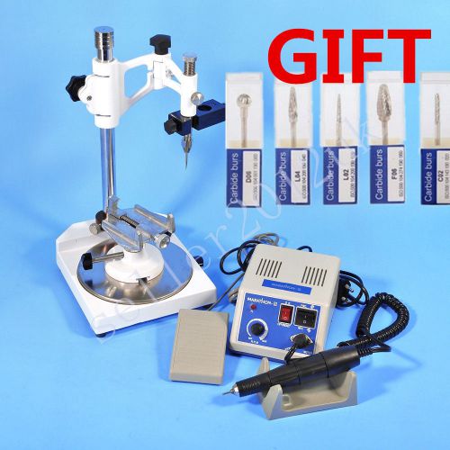 Marathon Dental Lab Micromotor + 35K RPM Polishing Handpiece + Surveyor + Burs