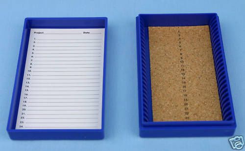 25 PLACE CORK LINED MICROSCOPE SLIDE BOX