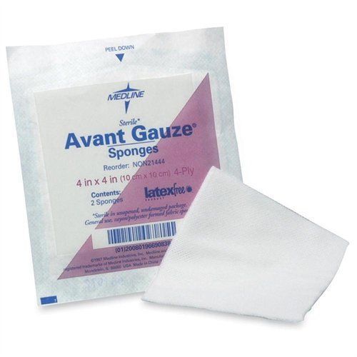 Medline Gauze Sponge - 4 Ply - 3&#034; X 3&#034; - 200/box - White (NON25334)