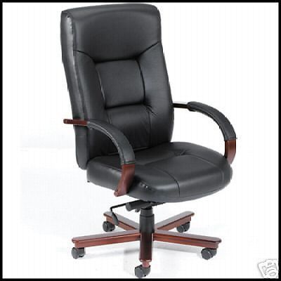Conference chair leather wood office executive room new for sale