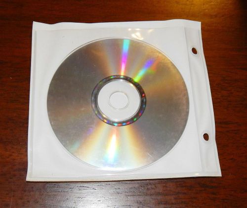 30 Plastic Double Sided DVD CD Sleeves Refill (Holes On Side For Binder Storage)