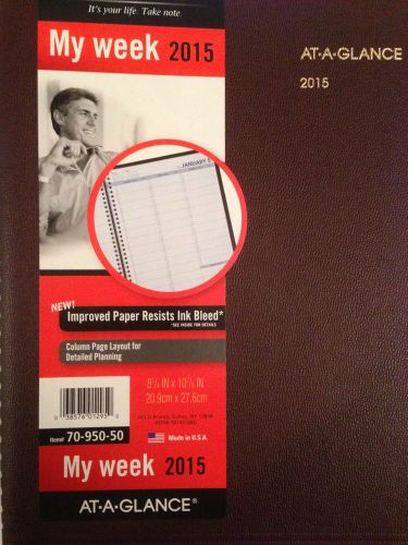 At-a-glance 2015 my week #70-950-50 professional appointments planner burgundy for sale