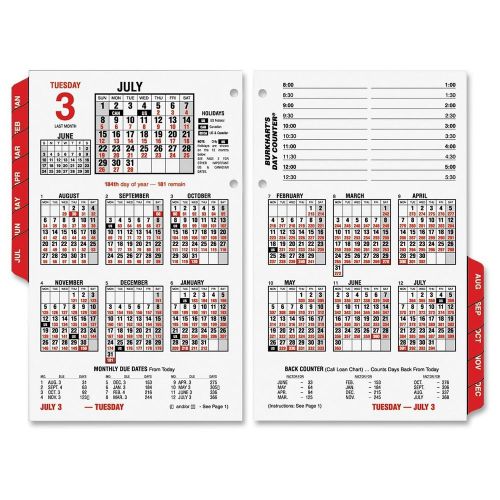 AT-A-GLANCE Burkhardt&#039;s Day Counter Daily Refill