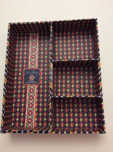 Vera Bradley Box Office/Home Desk Drawer Organizer Set (Sun Valley) 3 Piece Set