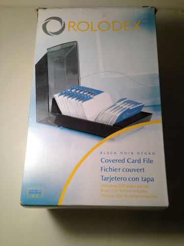 Rolodex Covered Card File Black 67011 NIB