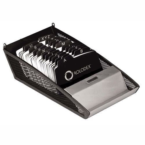 Rolodex Traditional Business Card File - 300 Business Card Printed - Silver