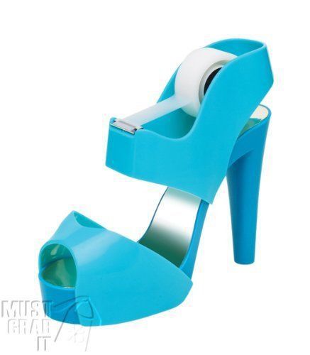 Scotch Magic Tape Dispenser High Heel Sandal Blue Teal Aqua New In Box