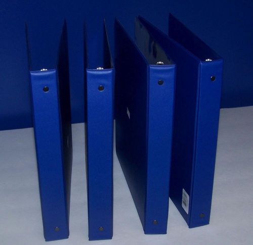 Lot of 4 Blue Wilson Jones 1 Inch Basic 3 Ring Binders