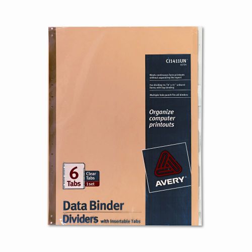 Gold Line Data Binder Insertable Tab Index, 14-7/8 X 11 (6 Tabs, 6/Set)