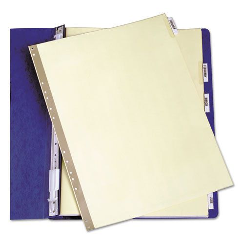 Gold Line Data Binder Insertable Tab Index, 6-Tab, 14-7/8 x 11, Buff, 6/Set