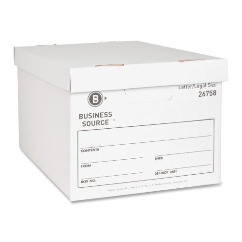 Business Source File Storage Box -Stackable -12/CARTON-10&#034;Hx12&#034;Wx15&#034;D- BSN26758