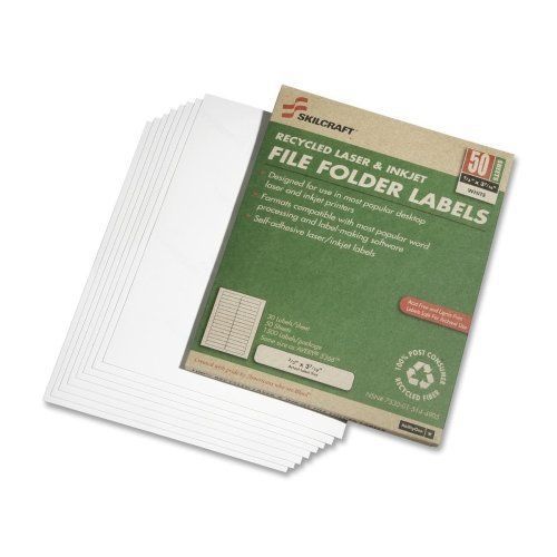 Skilcraft 1/3 Tab Laser Label - 0.67&#034; Width X 3.44&#034; Length - 50 / (nsn5144905)