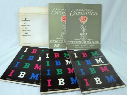 Vtg Lot 250 Sheets of Carbon Paper Unused 8.5 x 11.5 IBM Carnation and Unbranded