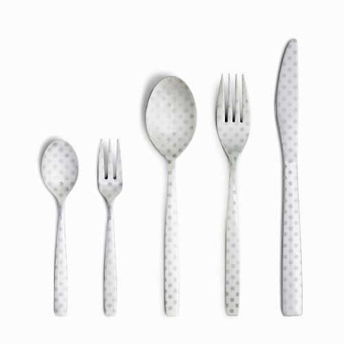 Perrocaliente DRESS Stainless Polka Dot Flatware Set Spoon Fork Knife JAPAN