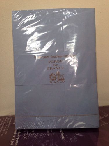 G.Lalo Enveloppes Doublees Adhesives Verge De France 25Env Blue Made In France