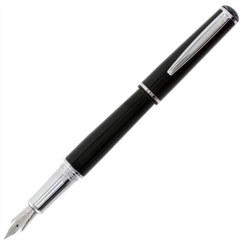 Nemosine Fission Jet Black Barrel Fountain Pen - Calligraphy 0.8