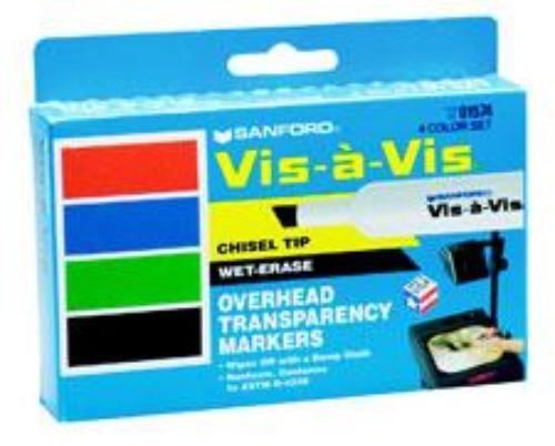 Sanford dry erase marker expo vis--vis chisel tip 4 count for sale