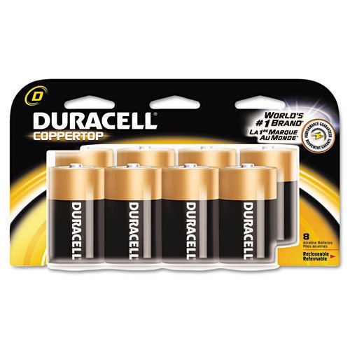 Duracell coppertop alkaline batteries, d, 8/pack, pk - durmn13rt8z for sale
