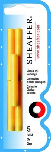 Sheaffer Skrip Ink Cartridge &#039;&#039;Classic Profile&#039;&#039; 5 Count Gold