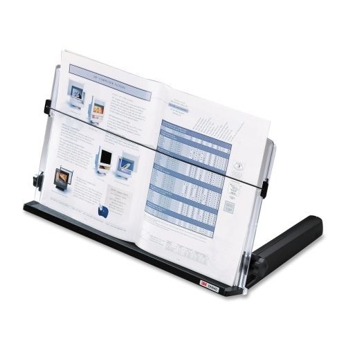 In-Line Freestanding Copyholder, Plastic, 300 Sheet Capacity, Black/Clear