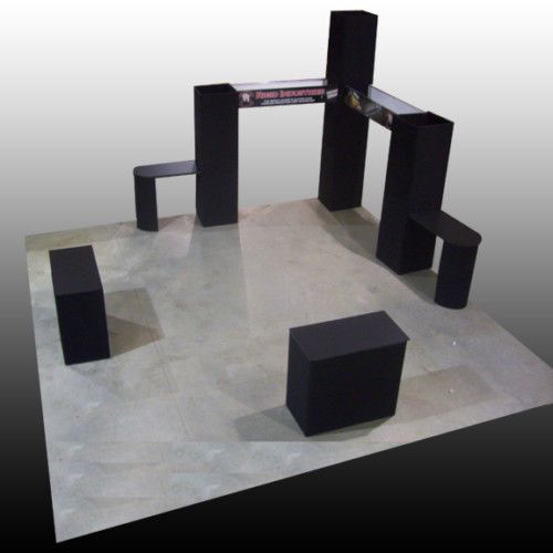 Trade Show Display Booth Island Corner 20&#039; x 20&#039;