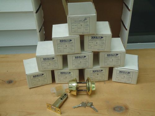 10 DEADBOLT LOCKSET s PDQ INDUSTRIES 2 3/8&#034; KT 116 US 3  FINISH NIB LOT N 104