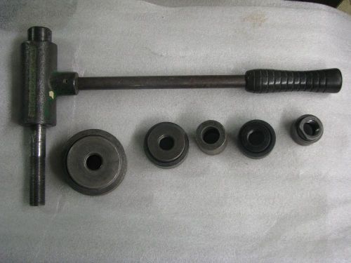 KNOCKOUT SET RATCHET TYPE 3/4&#034; 1&#034; 11/4&#034; &amp; 2&#034; DIES  SPACER 1&#034; DIE IS A SLUGBUSTER