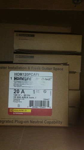 Lot of 6  HOMELINE HOM120PCAFI  ARC-FAULT COMBO 20Amp  PLUG IN