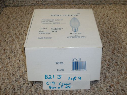 Clear Night Light Bulbs Intermediate Base 25 pk. P/N: 1007C9C