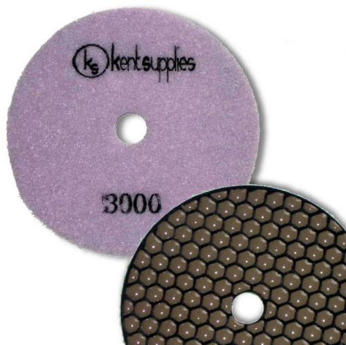 KENT Premium Quality 5&#034; DRY Grit 3000, 2mm Thick, Diamond Polishing Pad, Granite