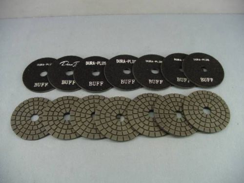 4” Dura-Plus Wet #Buff Diamond Polishing Disc/Pad – 14 Pieces (#191X14)