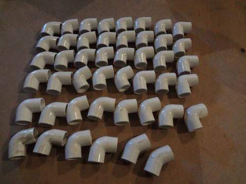 LOT OF (46) 3/4&#034; SCH 40 PVC SOC X SOC- (44) 90 DEGREE ELBOW, (2) 45 DEGREE ELBOW